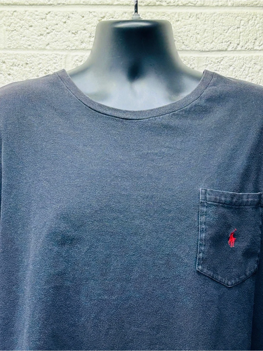 POLO RALPH LAUREN Sz XXL Black Cotton Pocket Shirt Red Pony Classic Fit • VG‼